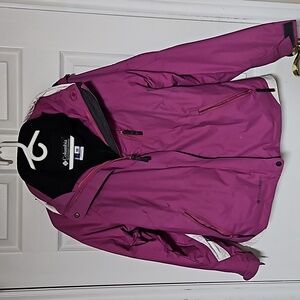 Columbia Fuscia black 2 piece women's ski coat Sz M